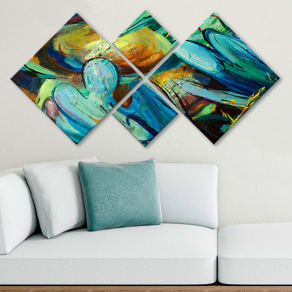 Слика Wallity 4MDF119511946, 60x115 см, 4 дела