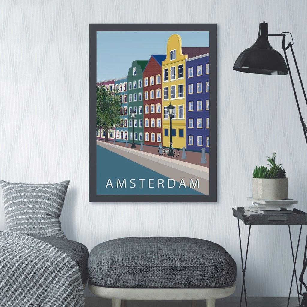 Слика во рамка Wallity Amsterdam 4, 55x75 см