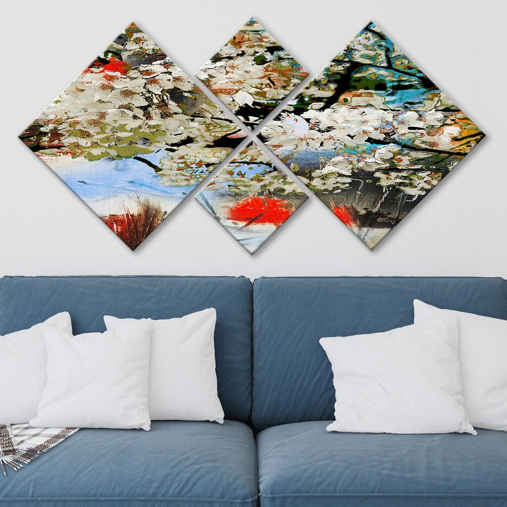 Слика Wallity 4MDF4541435, 60x115 см, 4 дела