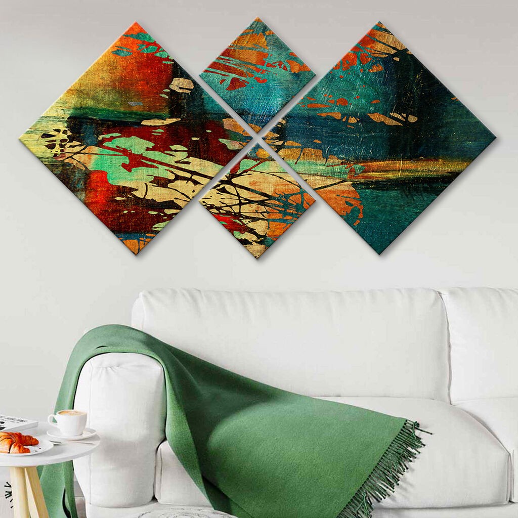 Слика Wallity 4MDF6520837, 60x115 см, 4 дела