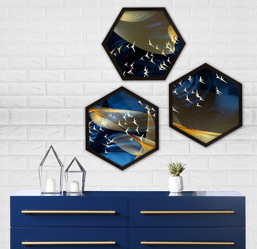 Wallity врамена слика 6GEN161348, 35x35 см, 3 дела