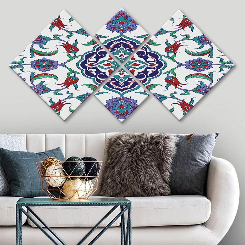 Слика Wallity 4MDF540666346, 60x115 см, 4 дела