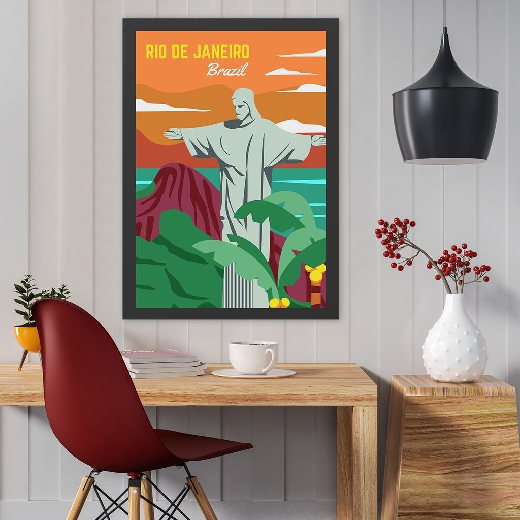 Слика во рамка „Валити" од Рио де Жанеиро, 35x45 см