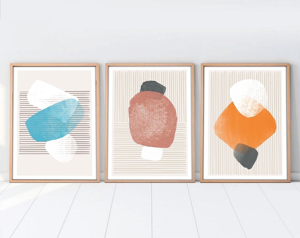 Слика во рамка Wallity Huhu97, 30x40 см, 3 дела