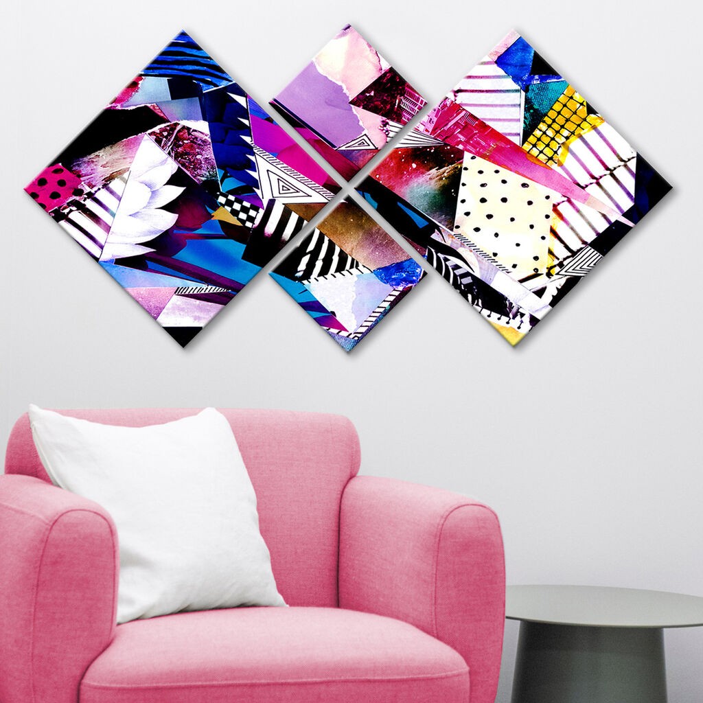 Слика Wallity 4MDF638716753, 60x115 см, 4 дела