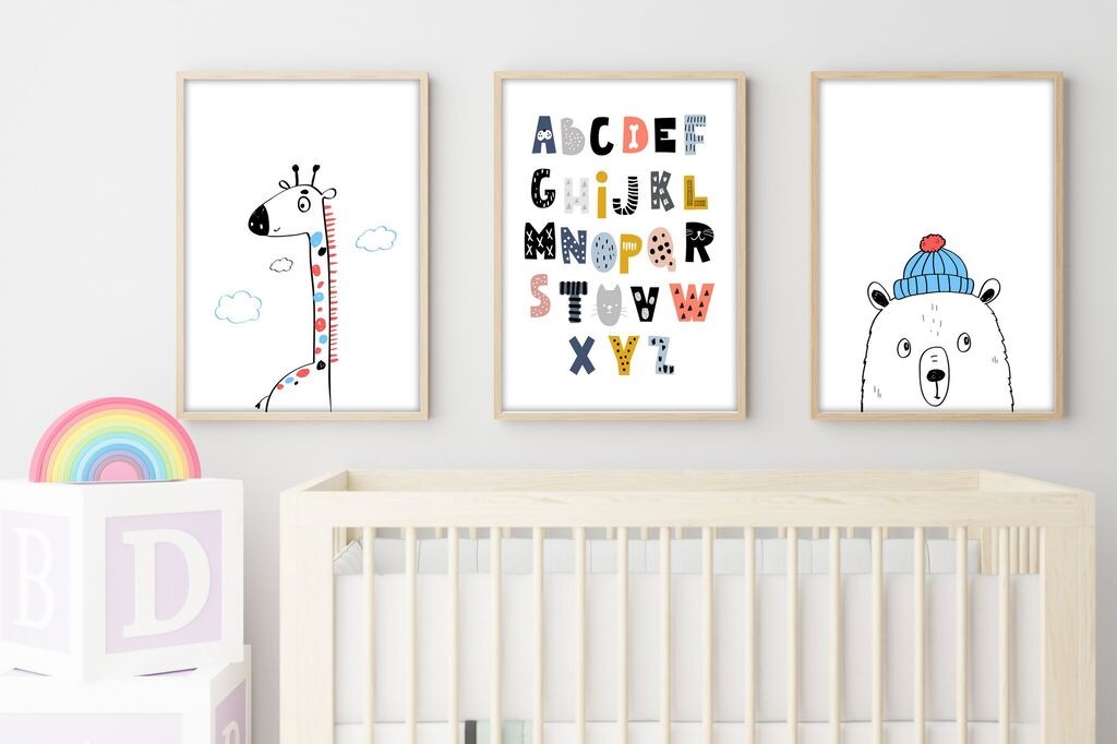 Слика во рамка Wallity Huhu194, 20x30 см, 3 дела