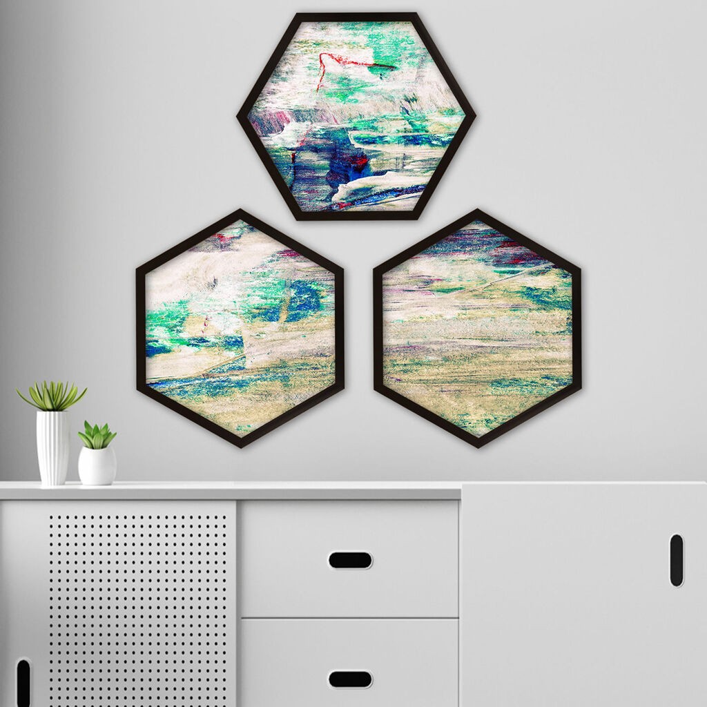 Wallity врамена слика 6GEN45733497, 35x35 см, 3 дела