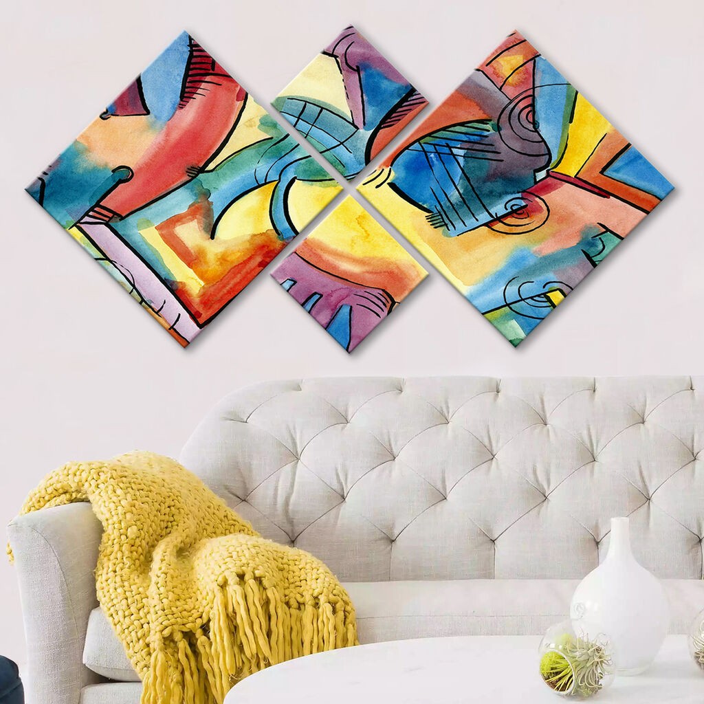 Слика Wallity 4MDF257466661, 60x115 см, 4 дела