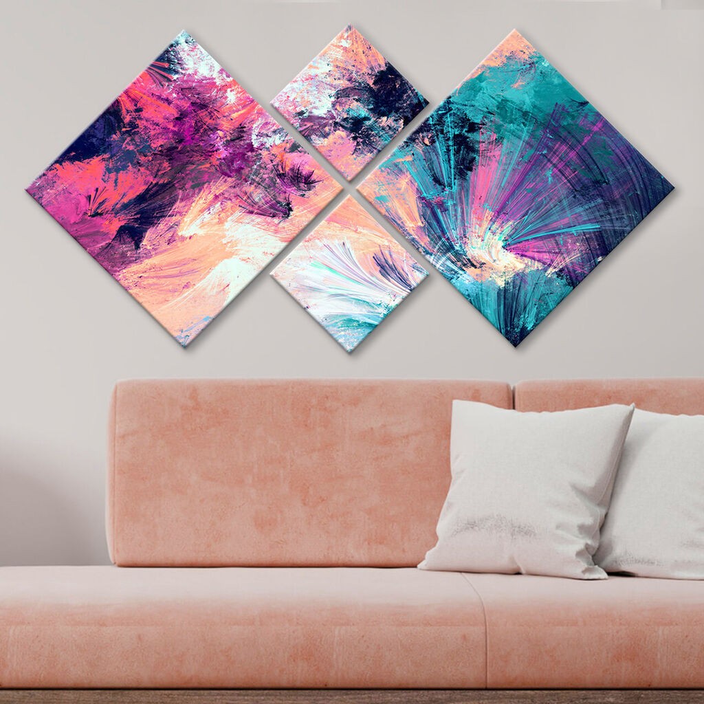 Слика Wallity 4MDF642367879, 60x115 см, 4 дела