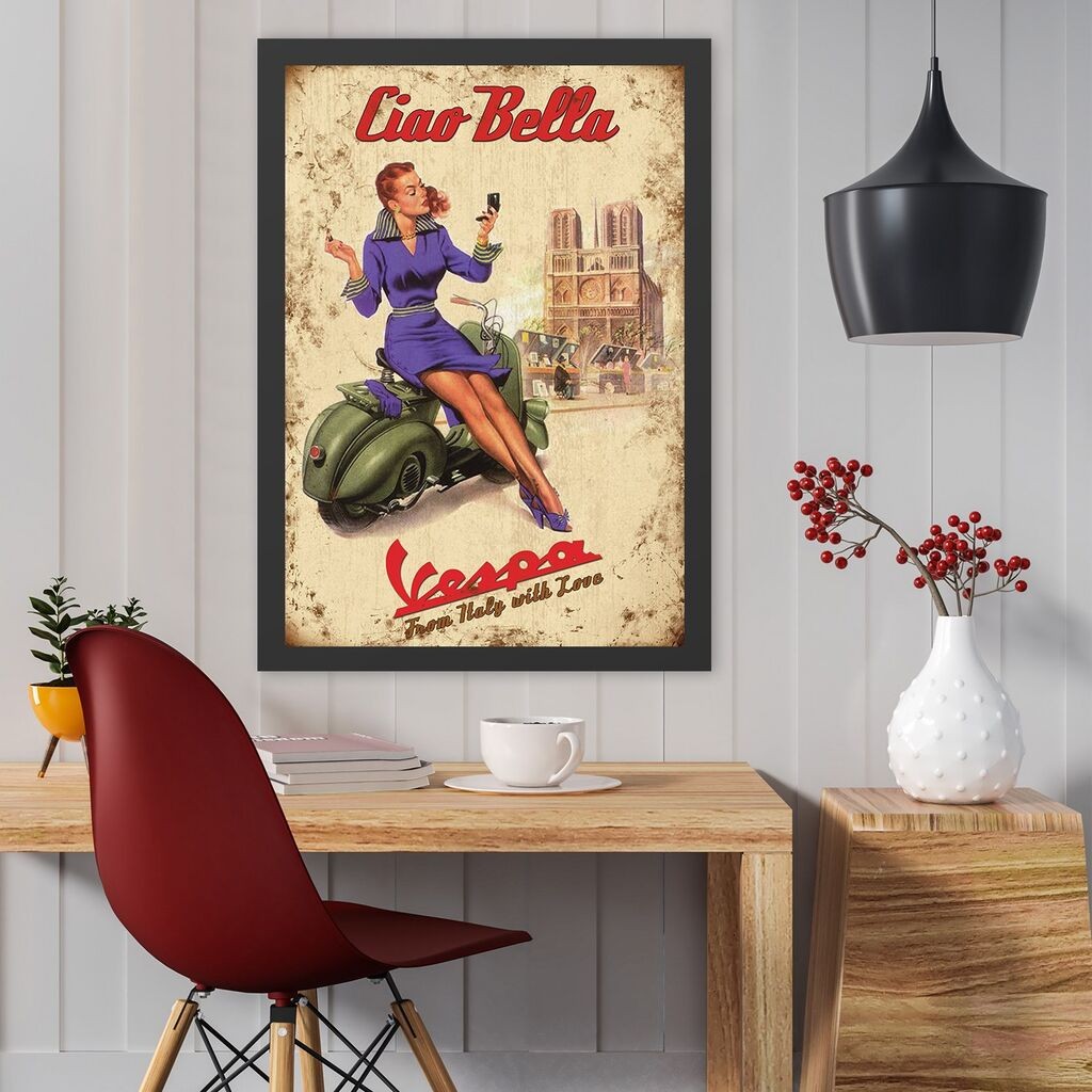 Врамена слика „Валити Чао Бело", 35x45 см