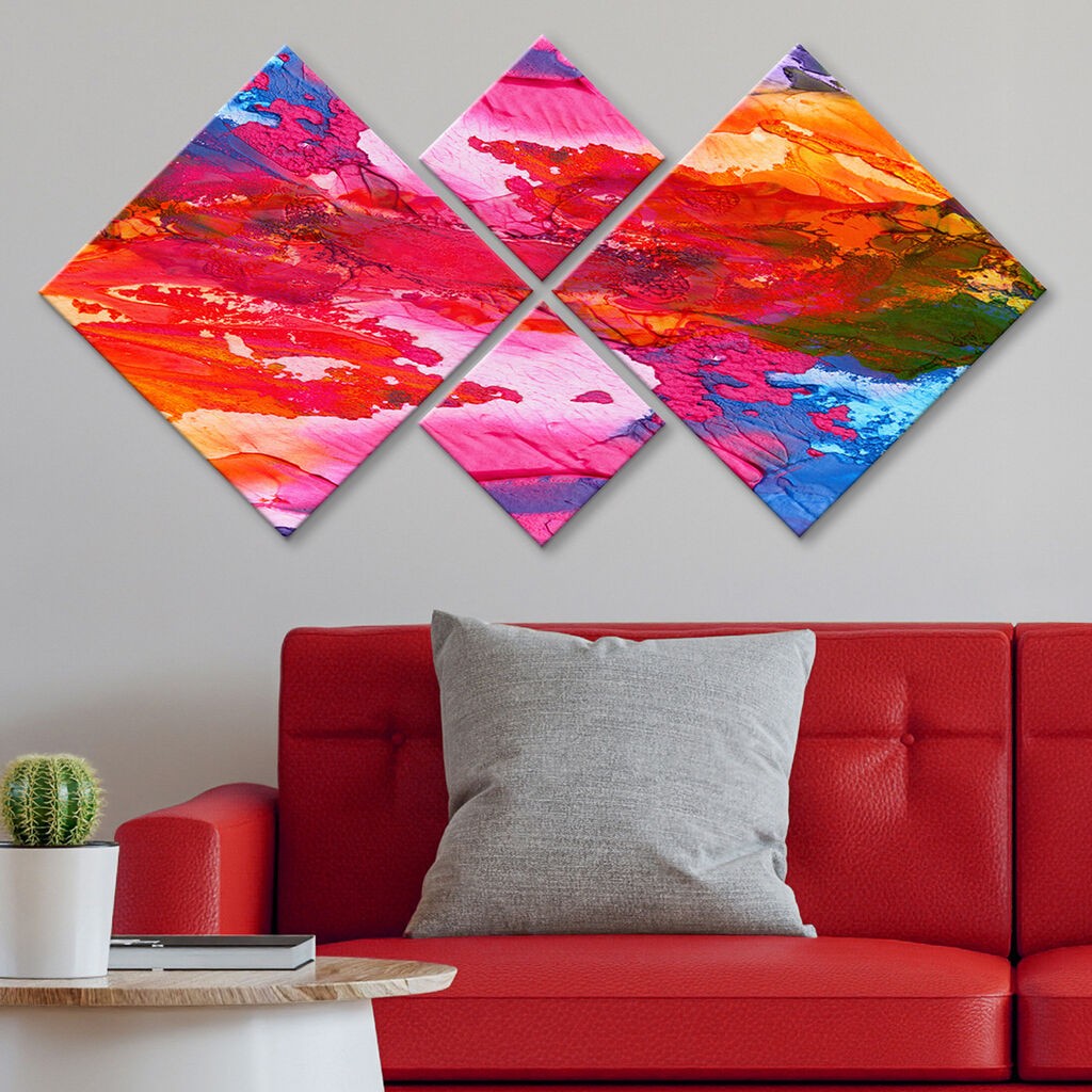 Слика Wallity 4MDF9757856, 60x115 см, 4 дела