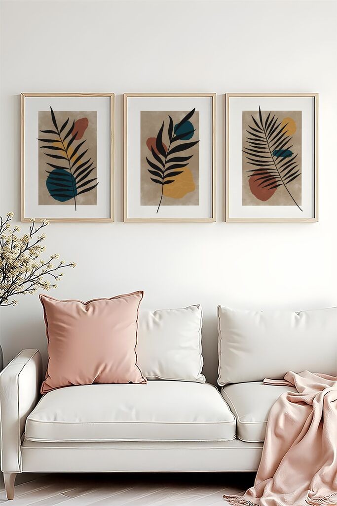 Слика во рамка Wallity Huhu483, 50x70 см, 3 дела