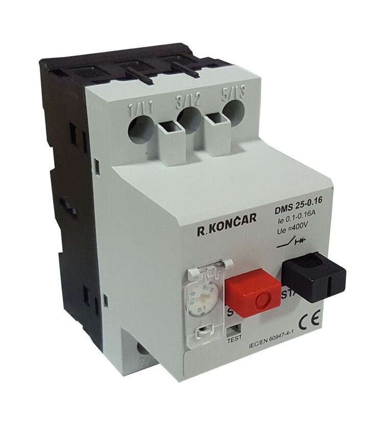 Раде Кончар ДМ склопка 0.1–0.16A DMS 25-0.16(0.1-0.16)A