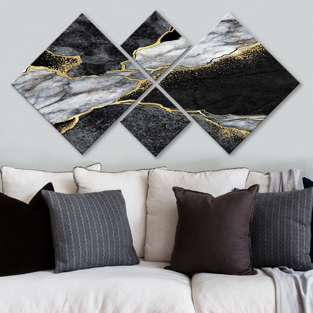 Слика Wallity 4MDF1739881952, 60x115 см, 4 дела