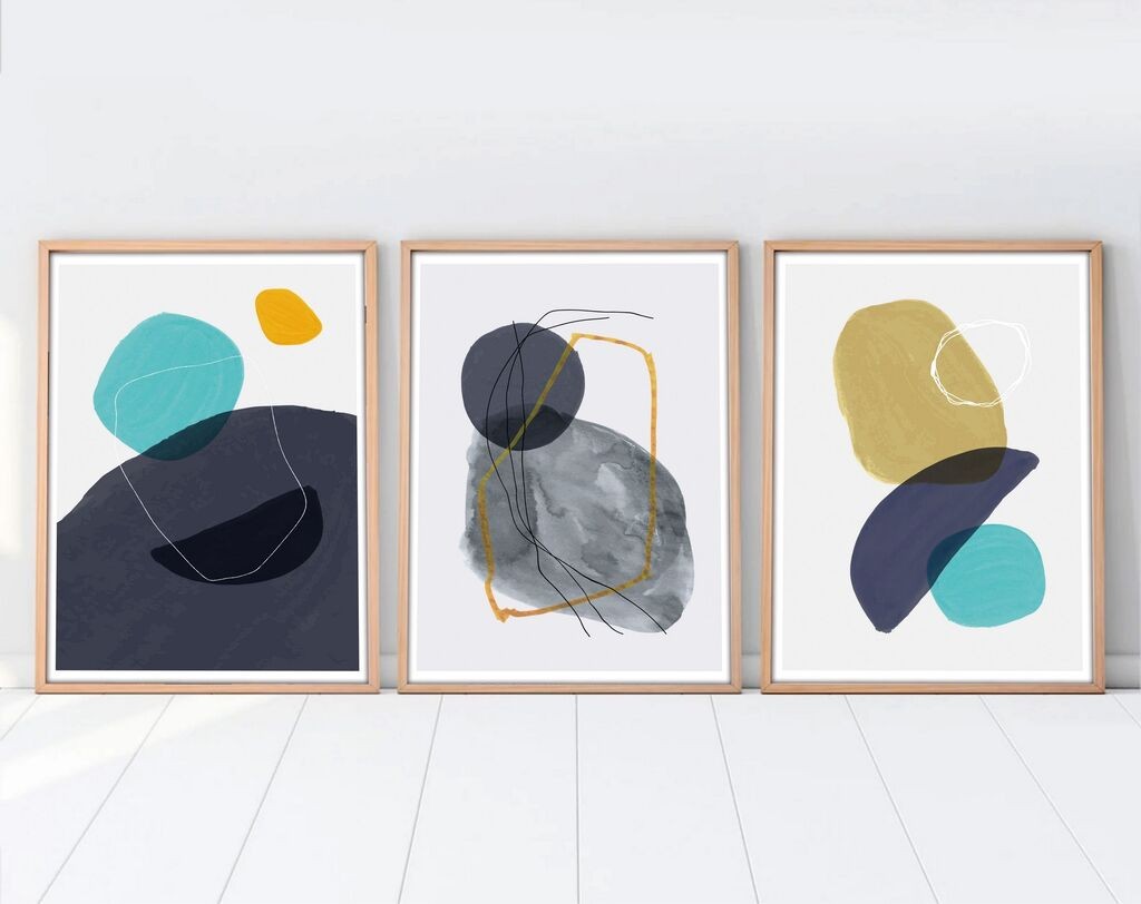 Слика во рамка Wallity Huhu118, 35x50 см, 3 дела