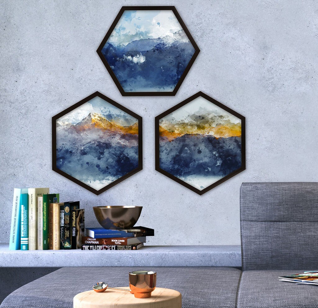 Wallity врамена слика 6GEN549919111, 35x35 см, 3 дела