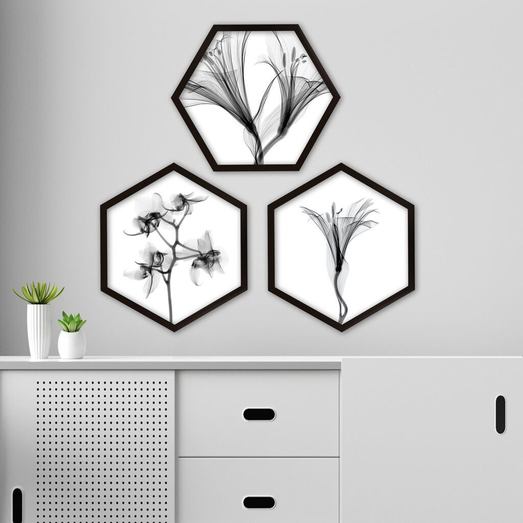 Wallity врамена слика 6GEN46633, 35x35 см, 3 дела