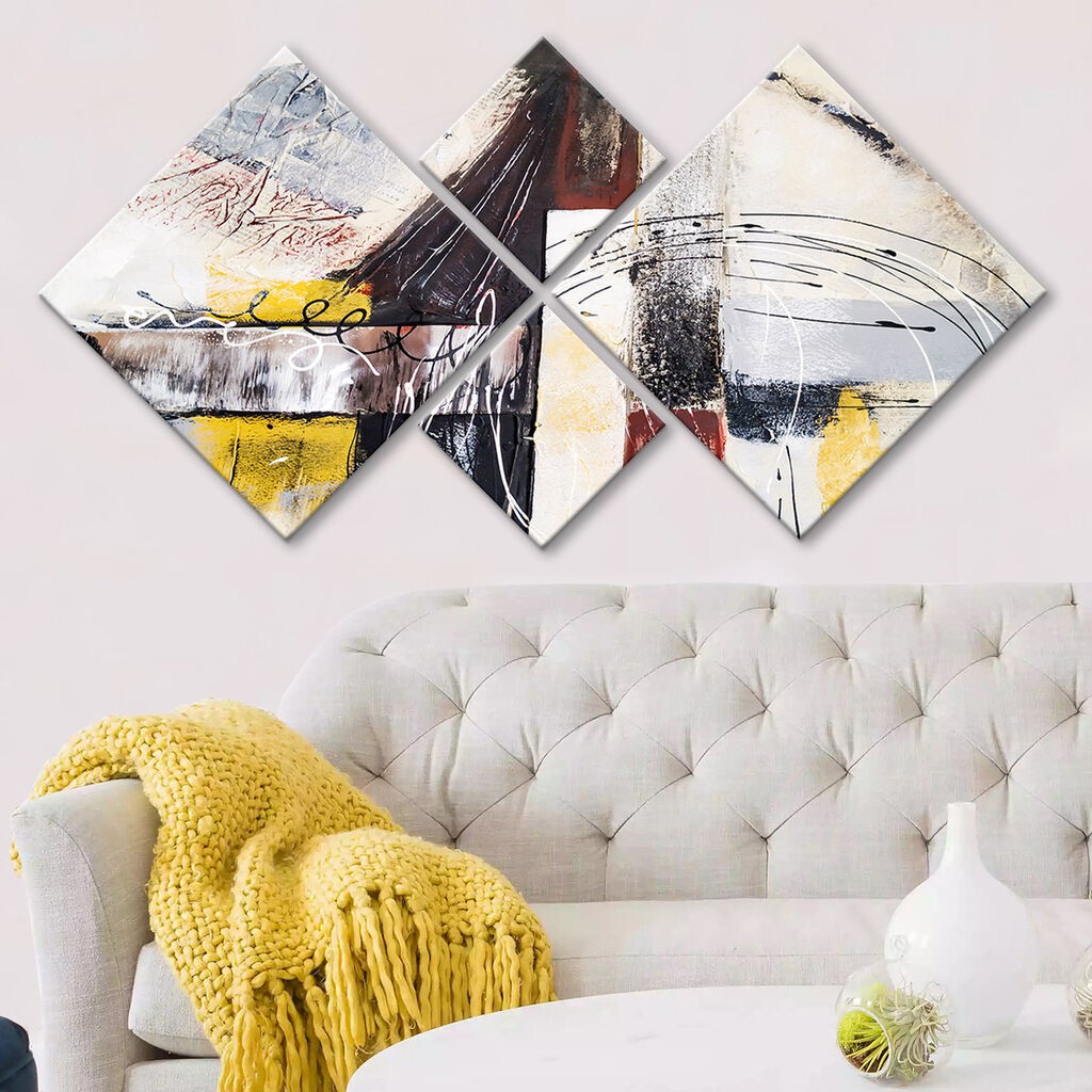 Слика Wallity 4MDF1188699853, 60x115 см, 4 дела