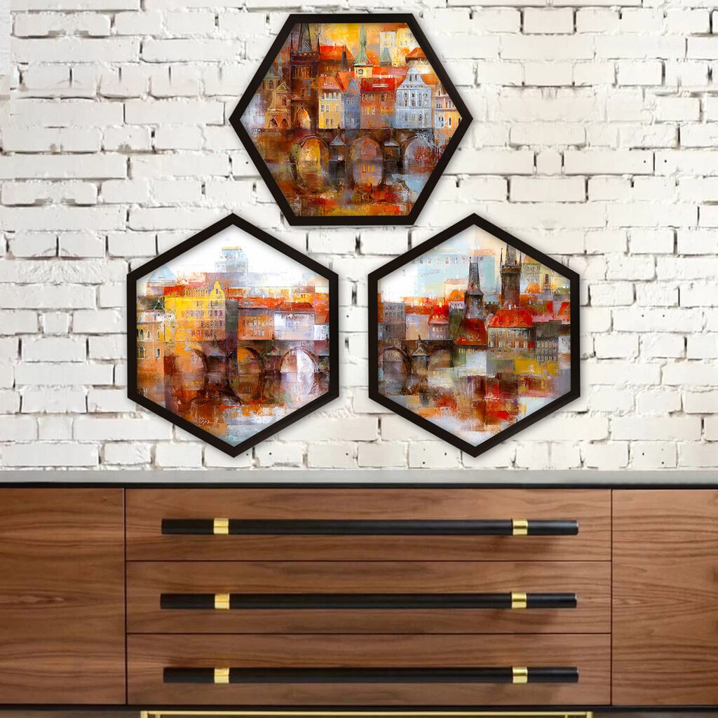 Wallity врамена слика 6GEN739130269, 35x35 см, 3 дела