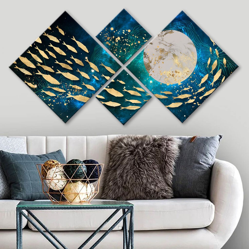 Слика Wallity 4MDF1613488855, 60x115 см, 4 дела