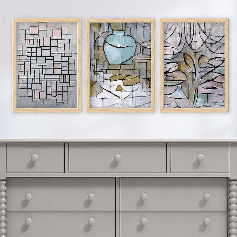 Слика во рамка Wallity 3NTC_UN3894517_5575, 55x75 см, 3 дела