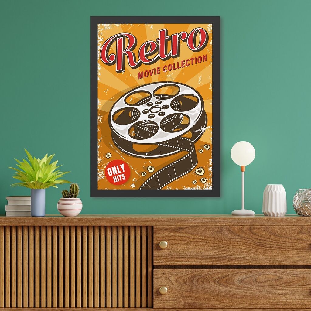 Колекција Wallity Retro Movie во рамка, 35x45 см