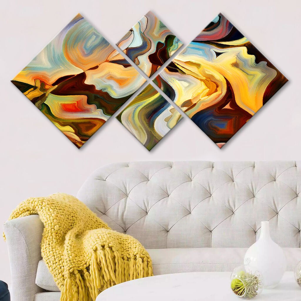 Слика Wallity 4MDF230711539, 60x115 см, 4 дела