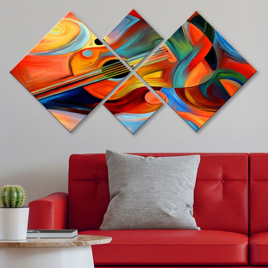 Слика Wallity 4MDF225928465, 60x115 см, 4 дела