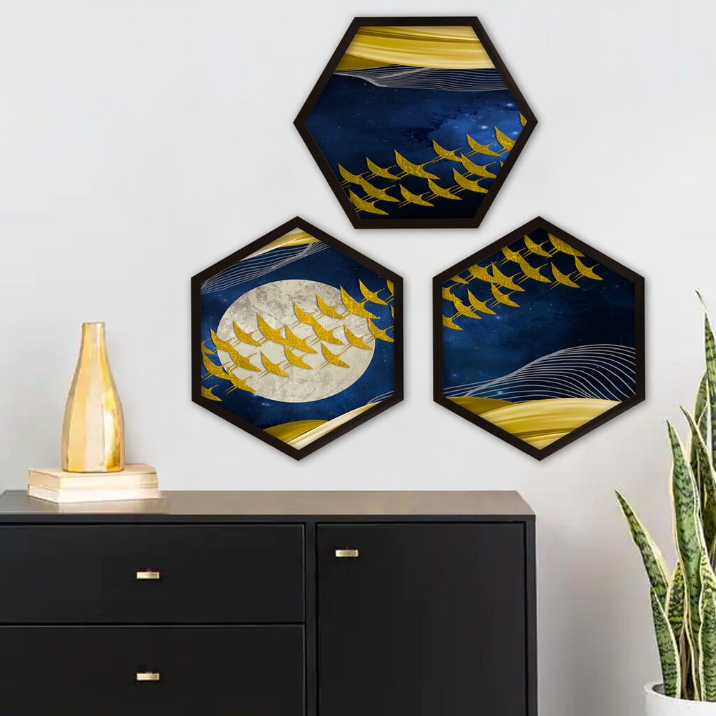 Wallity врамена слика 6GEN4568792, 35x35 см, 3 дела