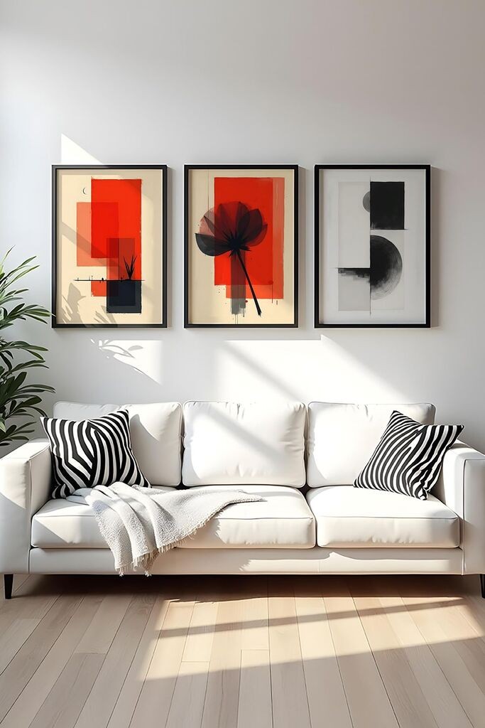 Слика во рамка Wallity Huhu438, 20x30 см, 3 дела