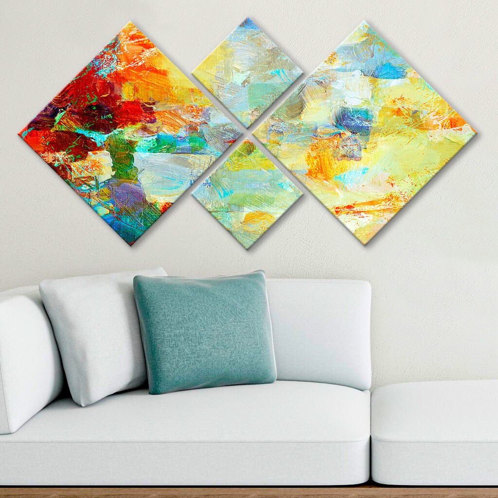 Слика Wallity 4MDF6262166, 60x115 см, 4 дела