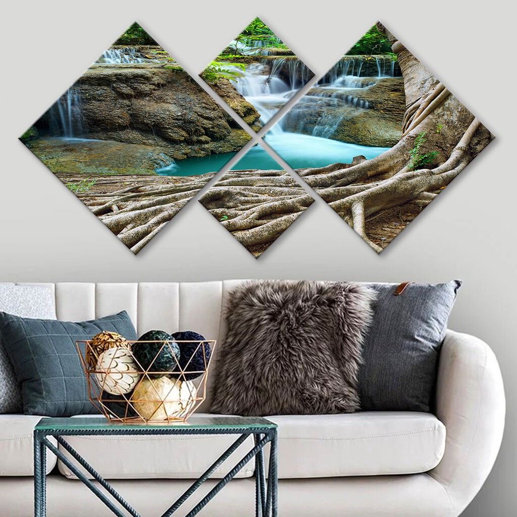 Слика Wallity 4MDF219109297, 60x115 см, 4 дела