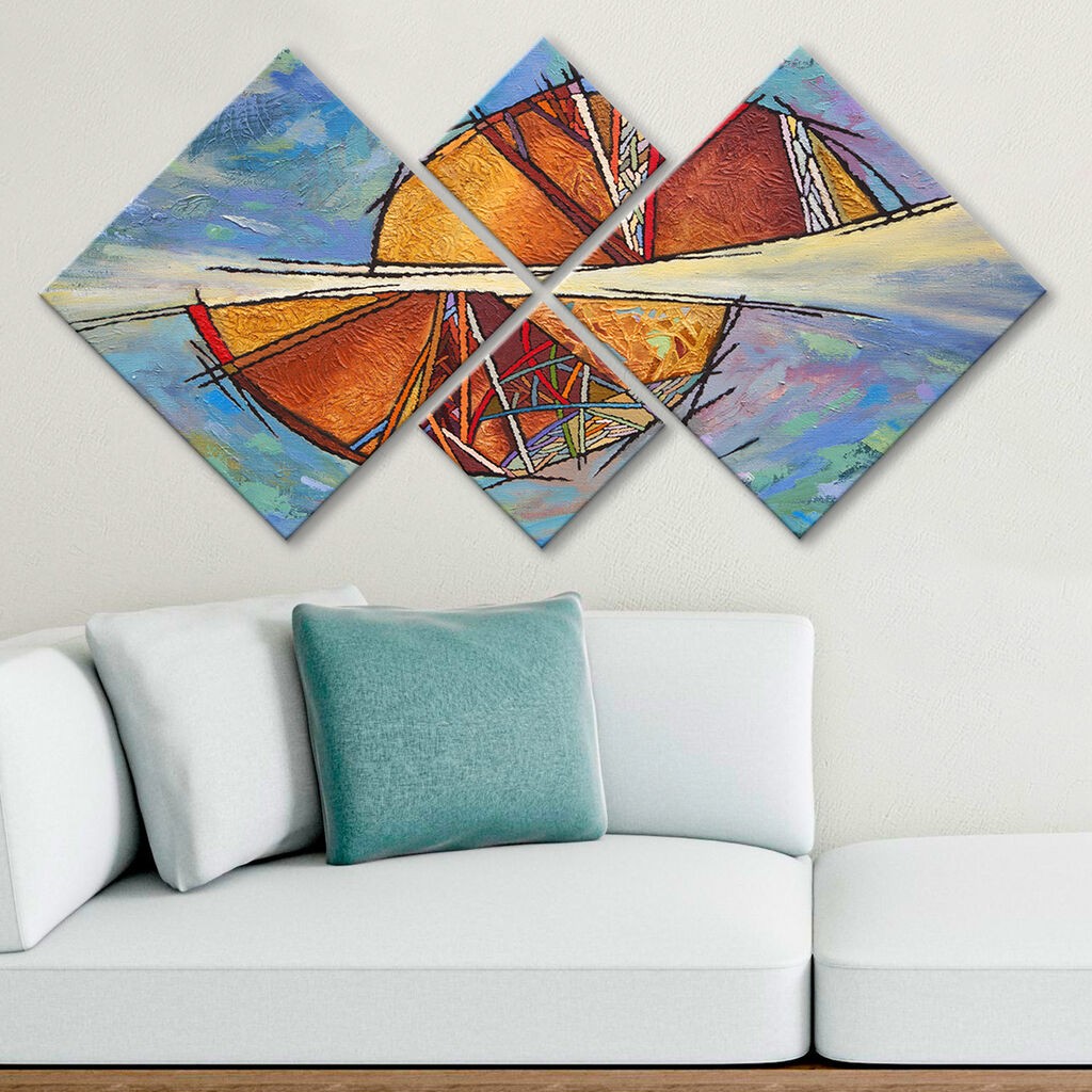 Слика Wallity 4MDF84964591, 60x115 см, 4 дела