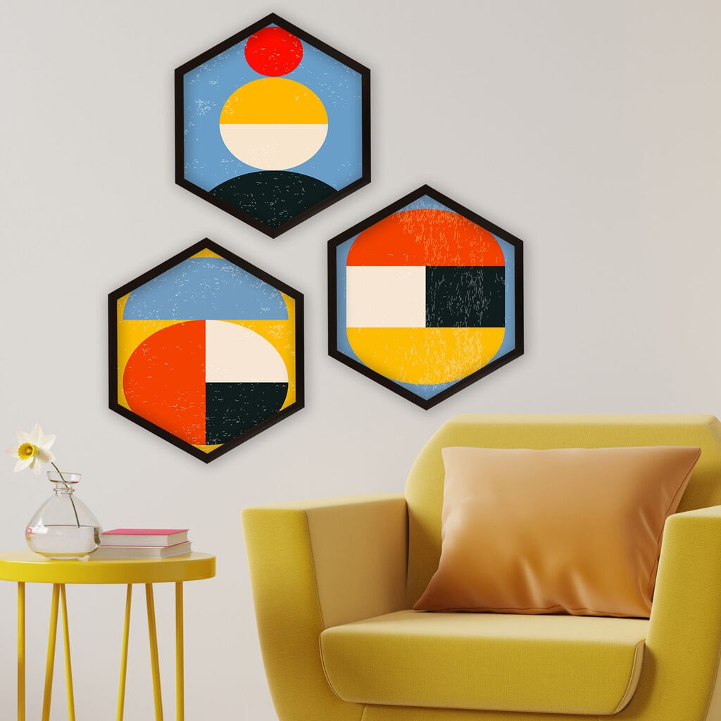 Wallity врамена слика 6GEN17137, 35x35 см, 3 дела