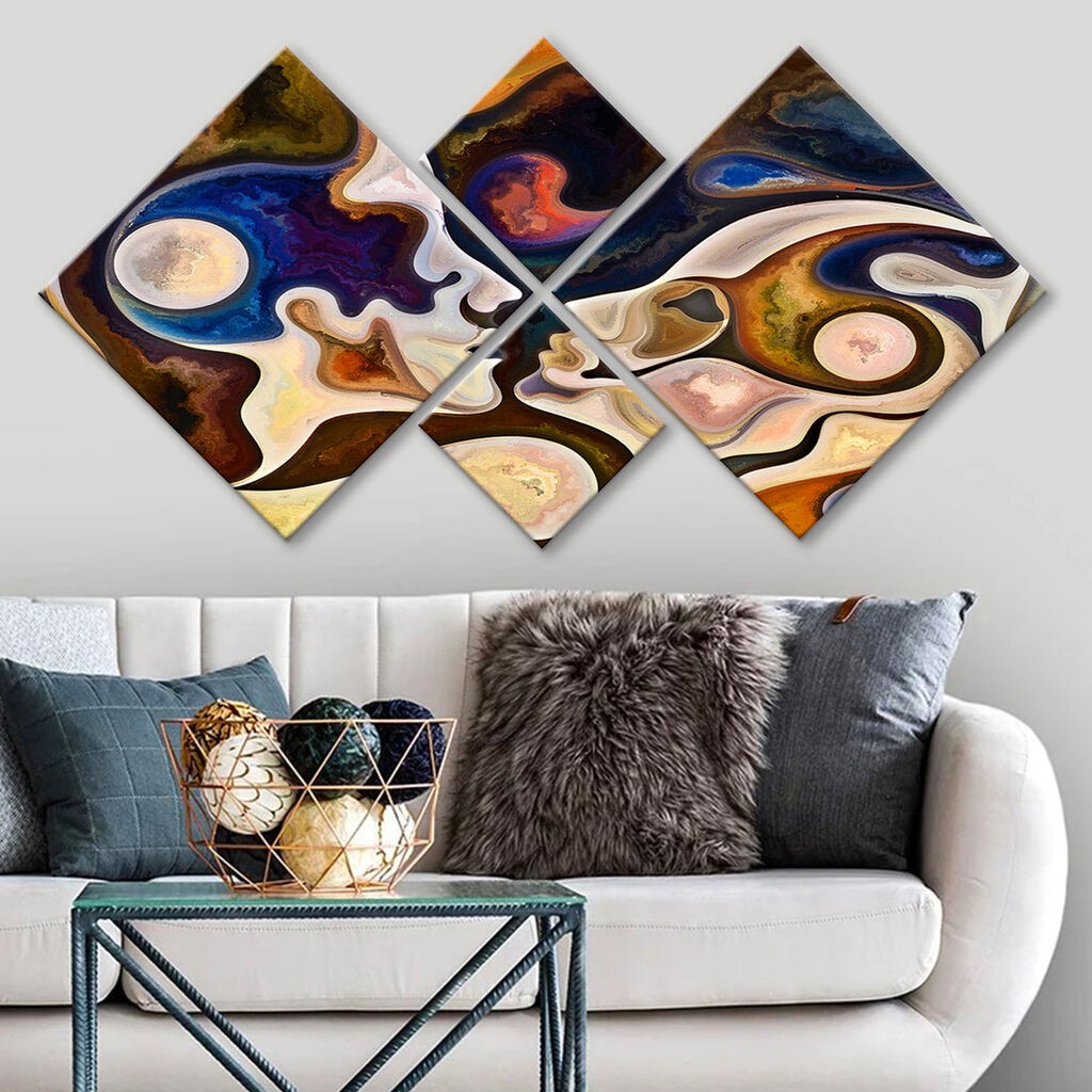 Слика Wallity 4MDF1302494941, 60x115 см, 4 дела