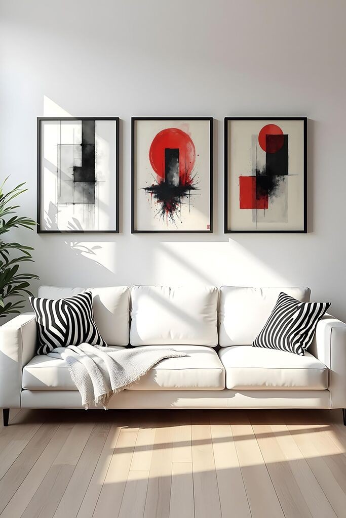 Слика во рамка Wallity Huhu443, 20x30 см, 3 дела