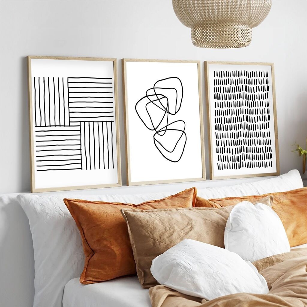 Слика во рамка Wallity Huhu239, 20x30 см, 3 дела