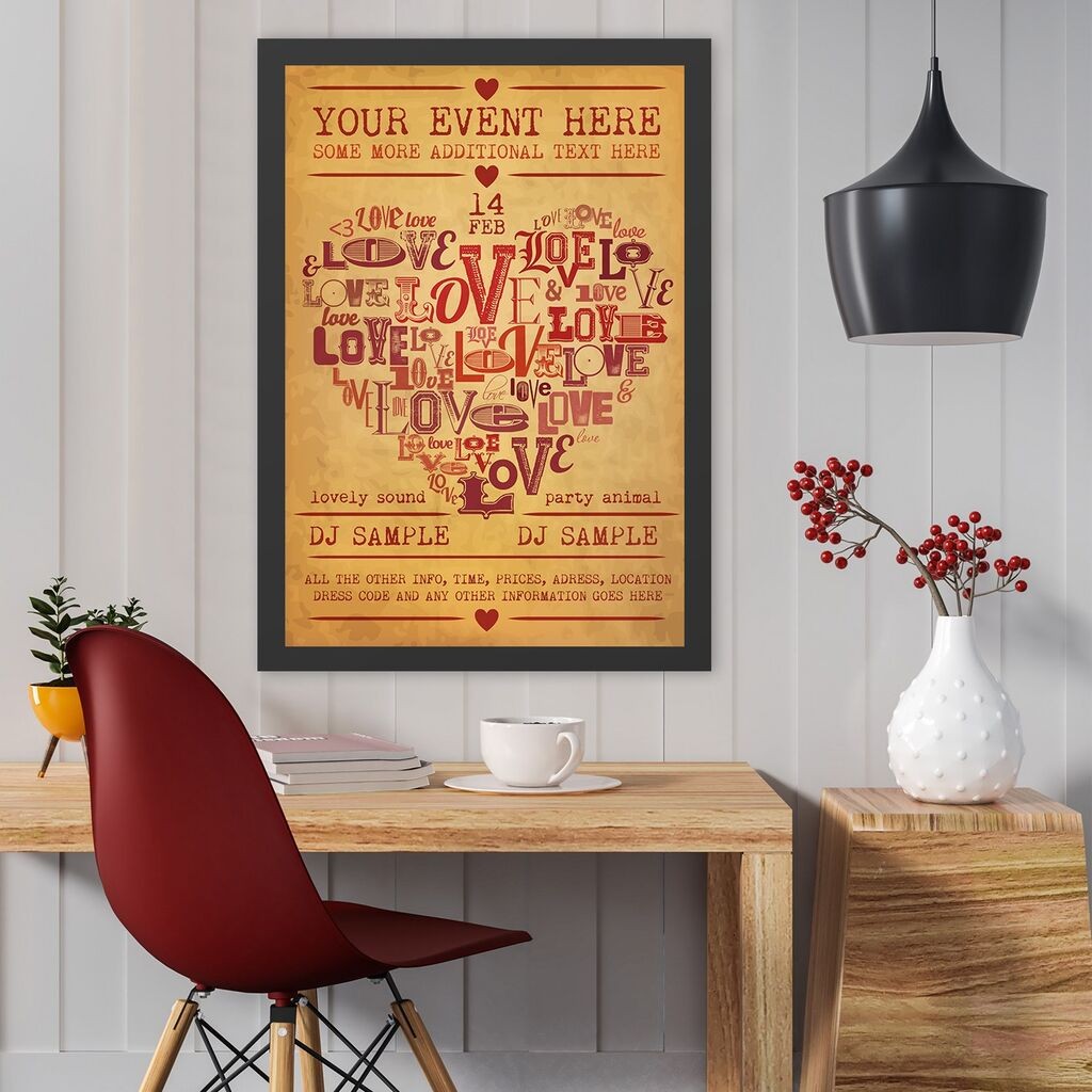 Валити врамена слика Љубов 14 февруари, 35x45 см