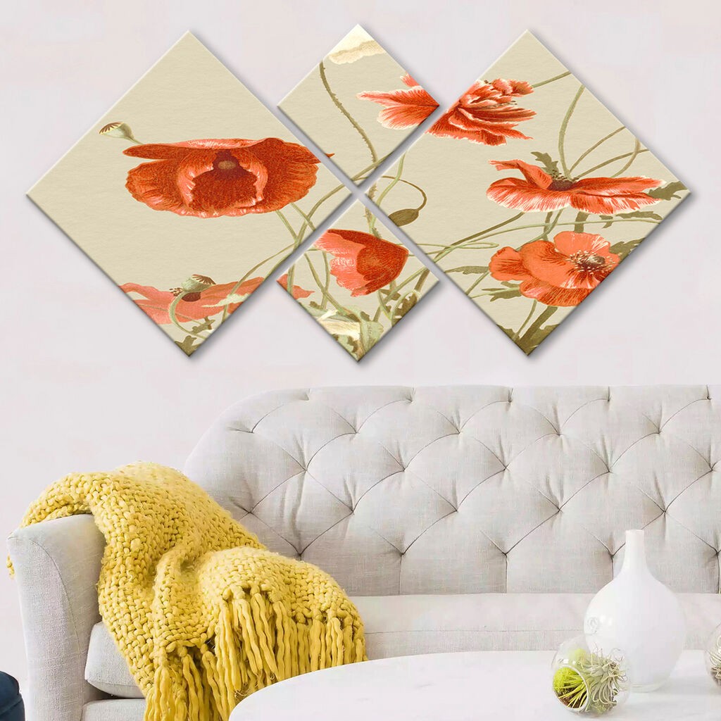 Слика Wallity 4MDF3020158, 60x115 см, 4 дела