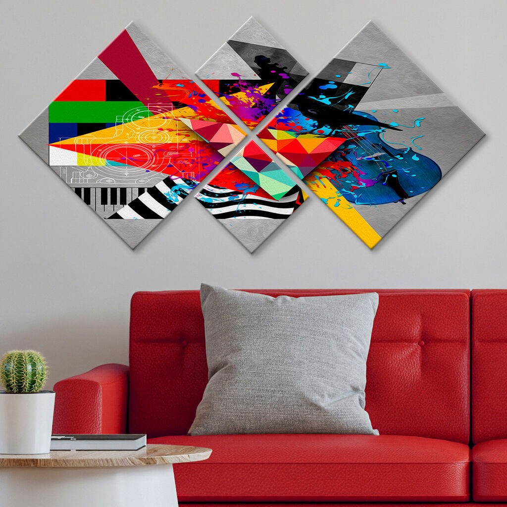 Слика Wallity 4MDF8156489, 60x115 см, 4 дела