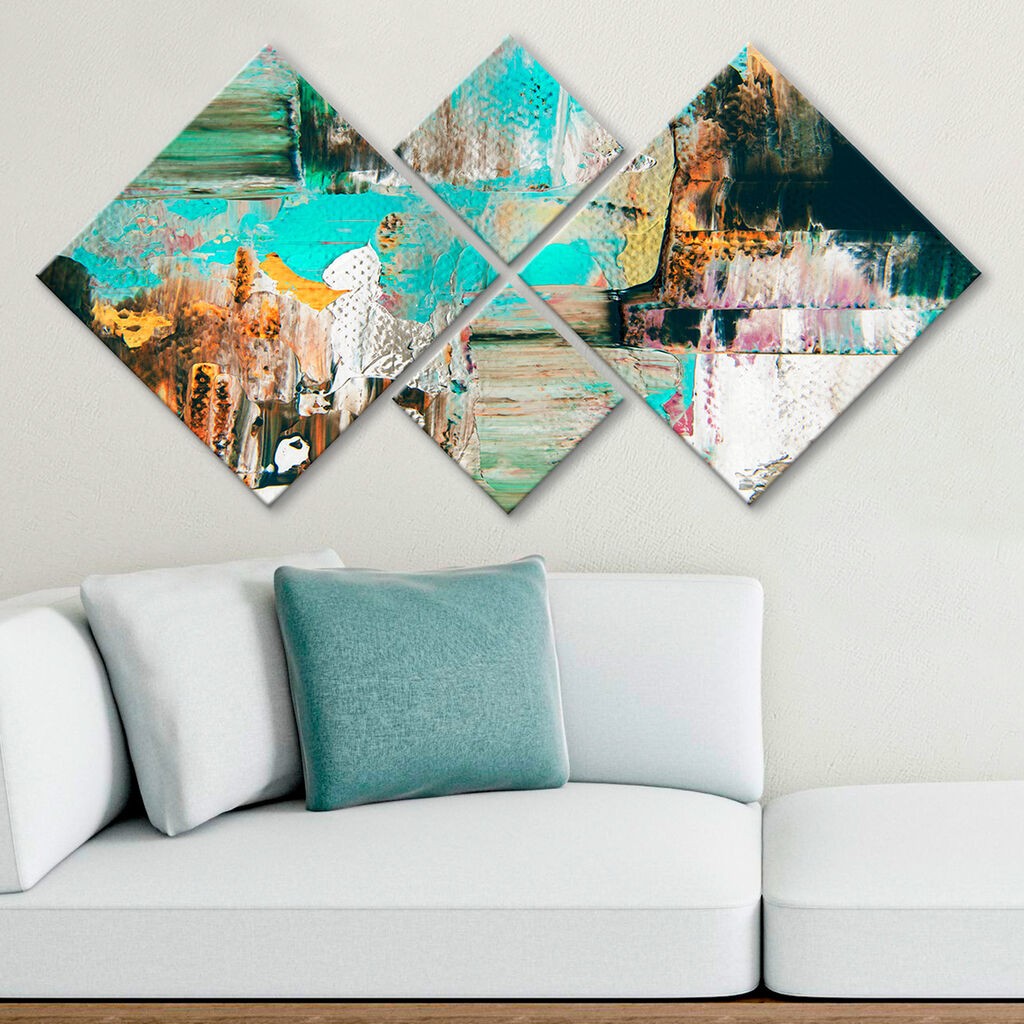 Слика Wallity 4MDF3815284, 60x115 см, 4 дела