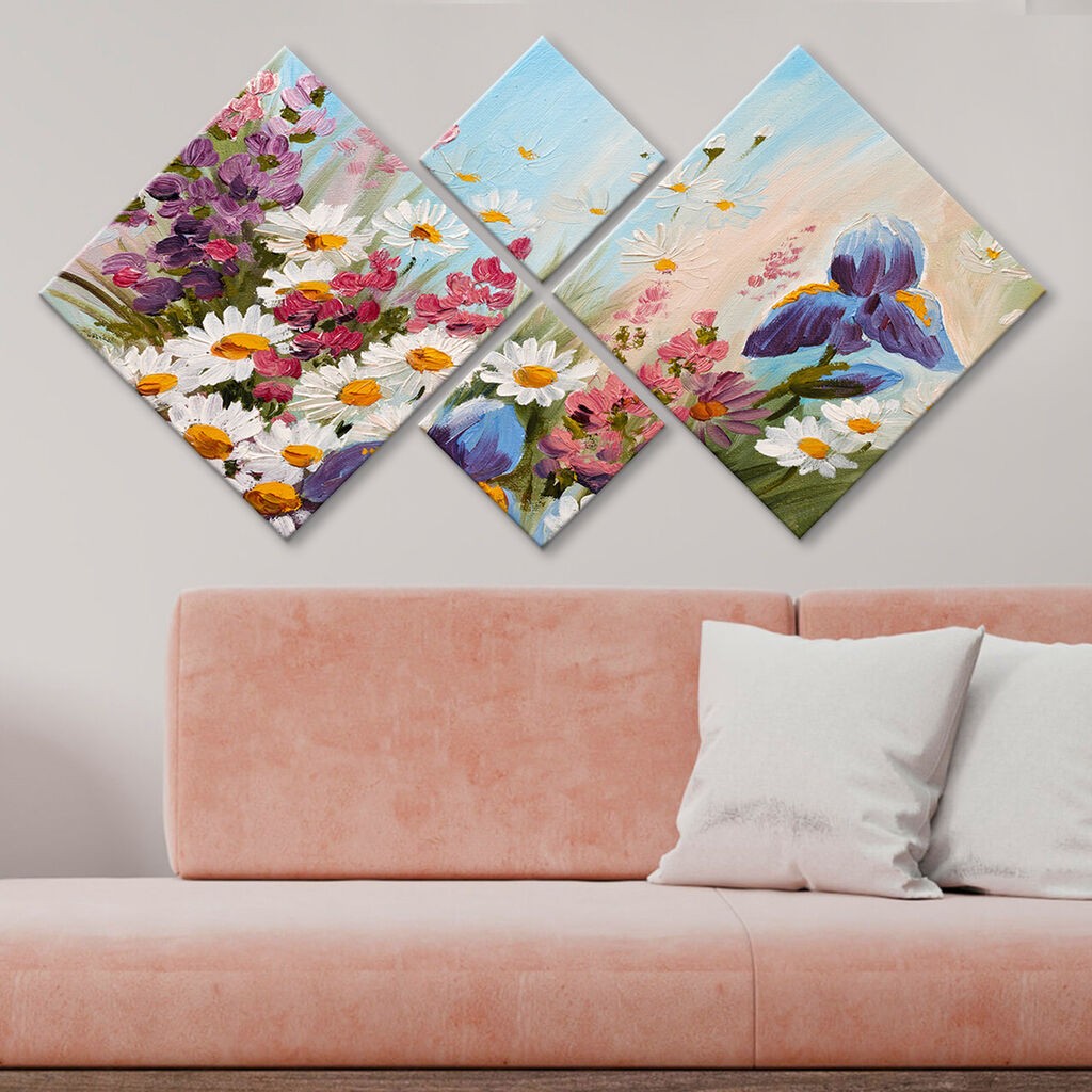 Слика Wallity 4MDF184119419, 60x115 см, 4 дела