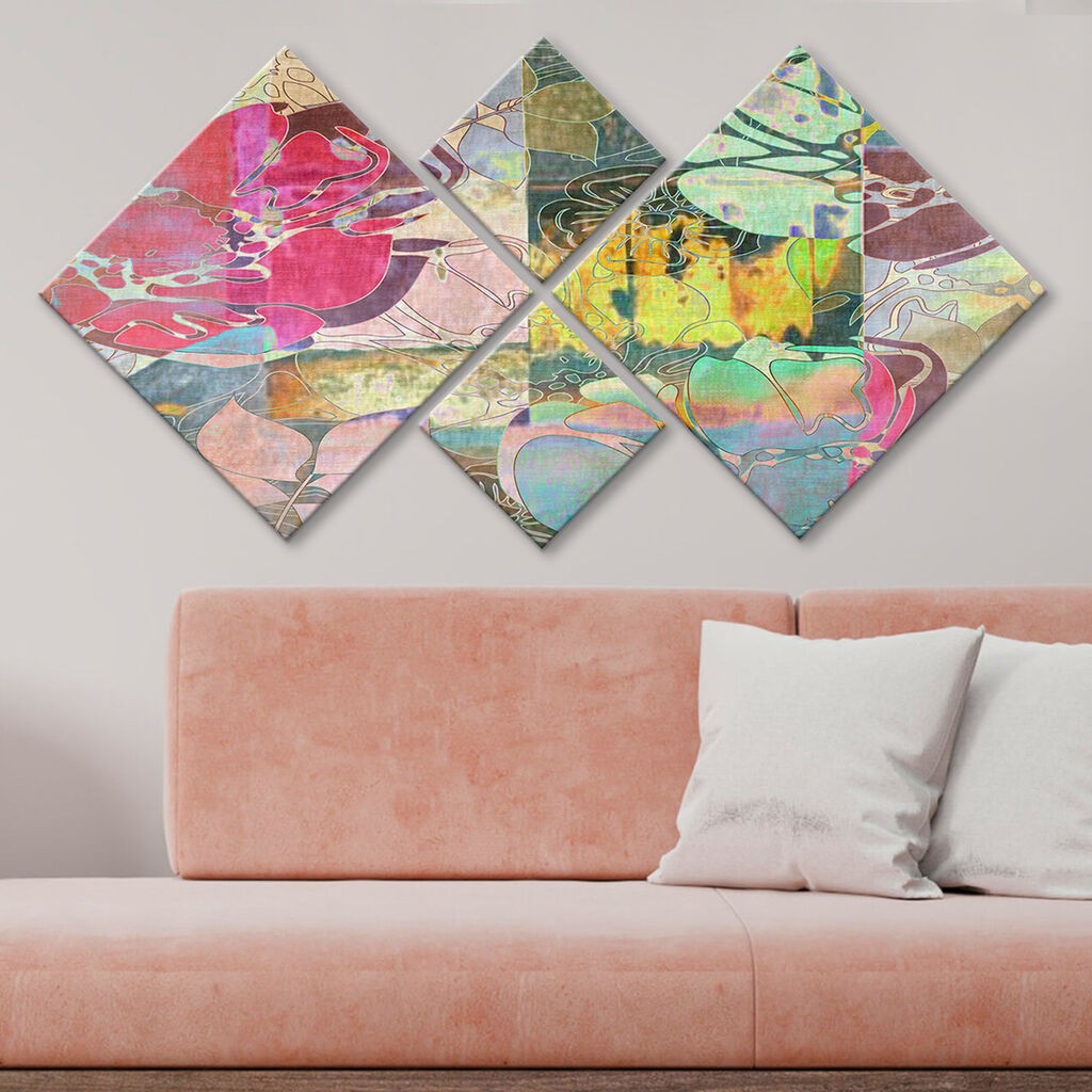 Слика Wallity 4MDF56168362, 60x115 см, 4 дела