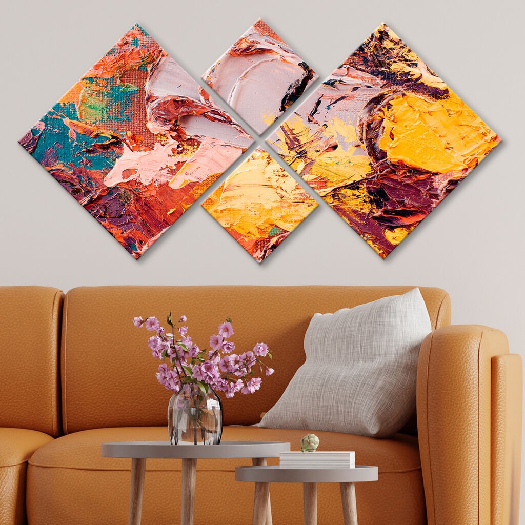 Слика Wallity 4MDF447918844, 60x115 см, 4 дела