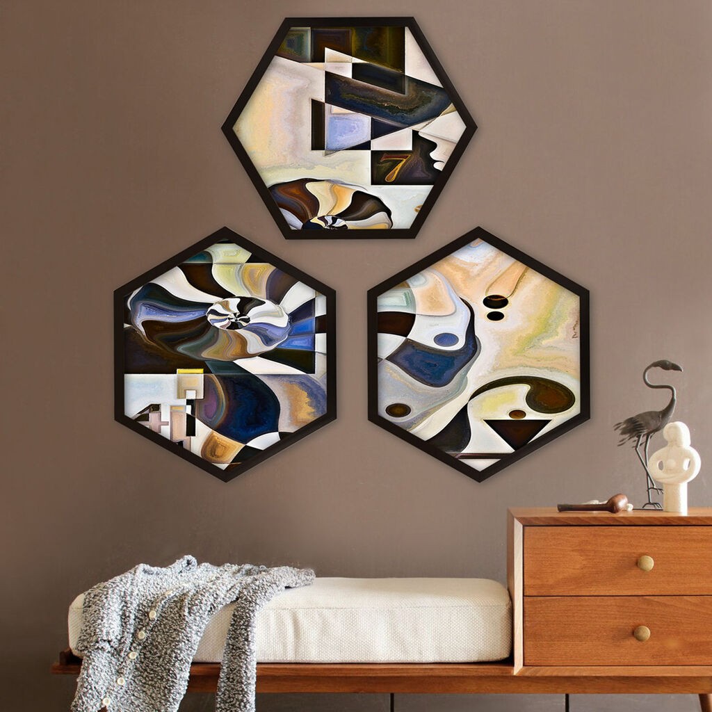 Wallity врамена слика 6GEN1275497500, 35x35 см, 3 дела