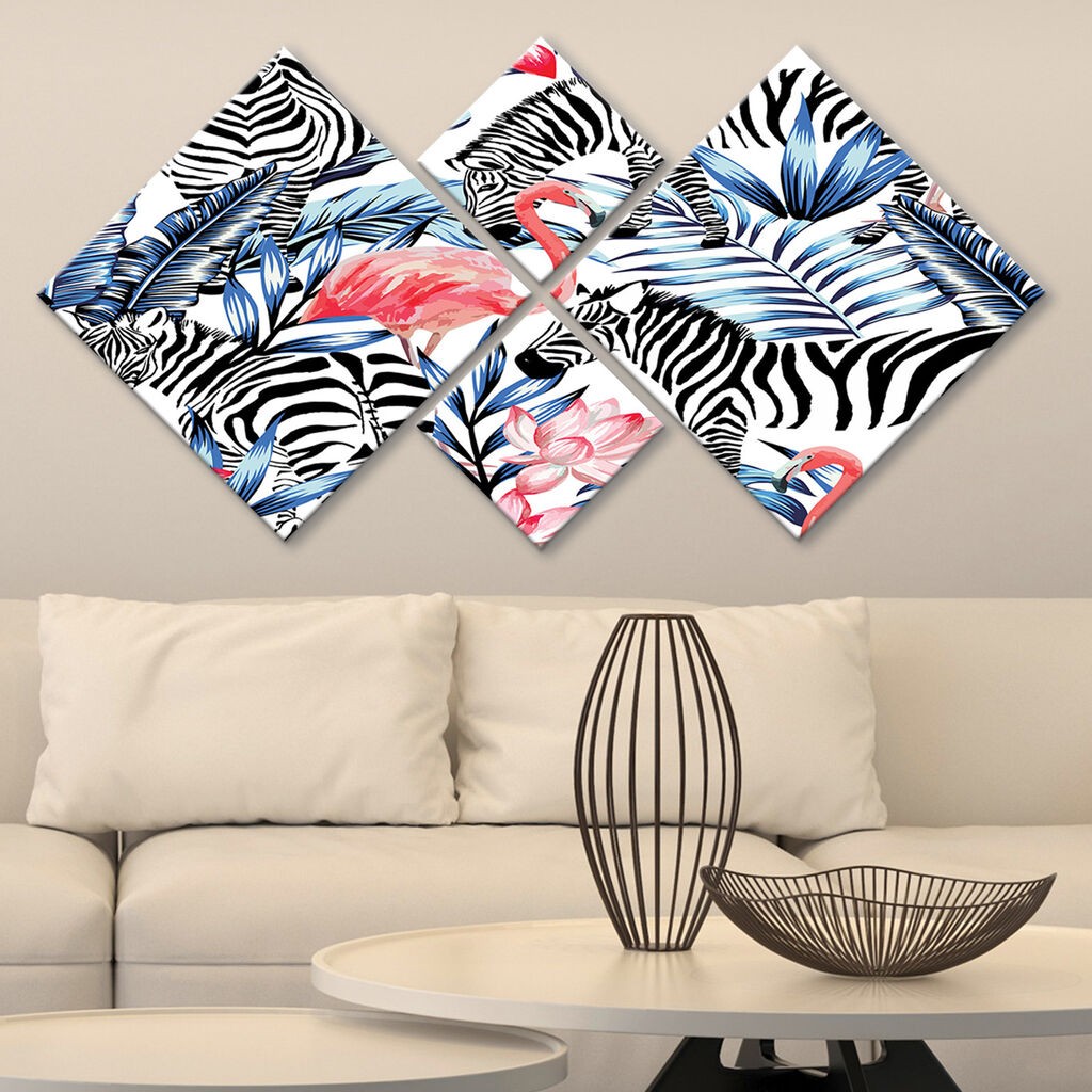 Слика Wallity 4MDF265044782, 60x115 см, 4 дела