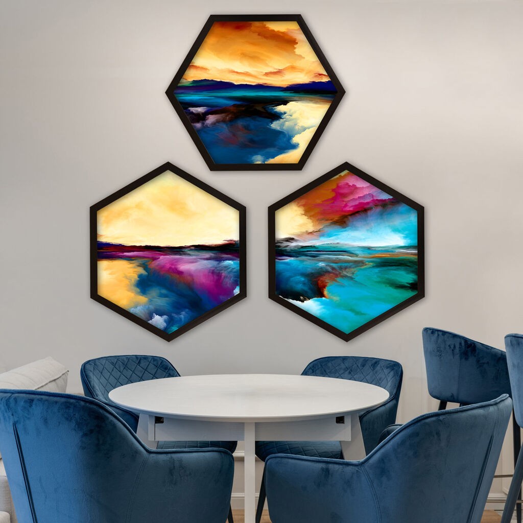 Wallity врамена слика 6GEN1027048810, 35x35 см, 3 дела