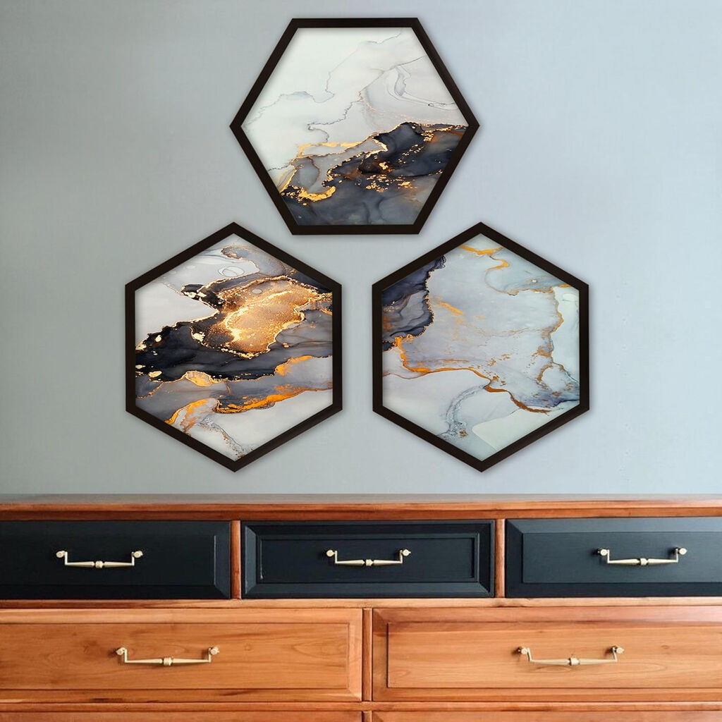 Wallity врамена слика 6GEN1471082564, 35x35 см, 3 дела