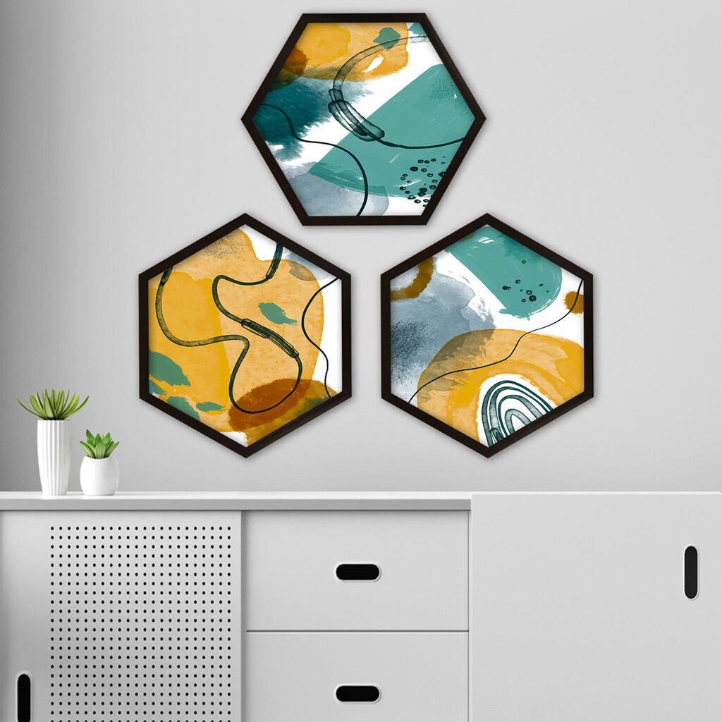 Wallity врамена слика 6GEN5237331, 35x35 см, 3 дела