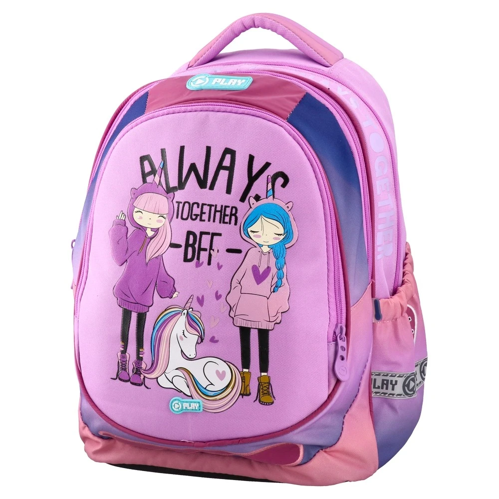 PLAY Ранец за девојчиња Magical friendship Maxx, анатомски, 41 x 31 x 21 см, виолетов